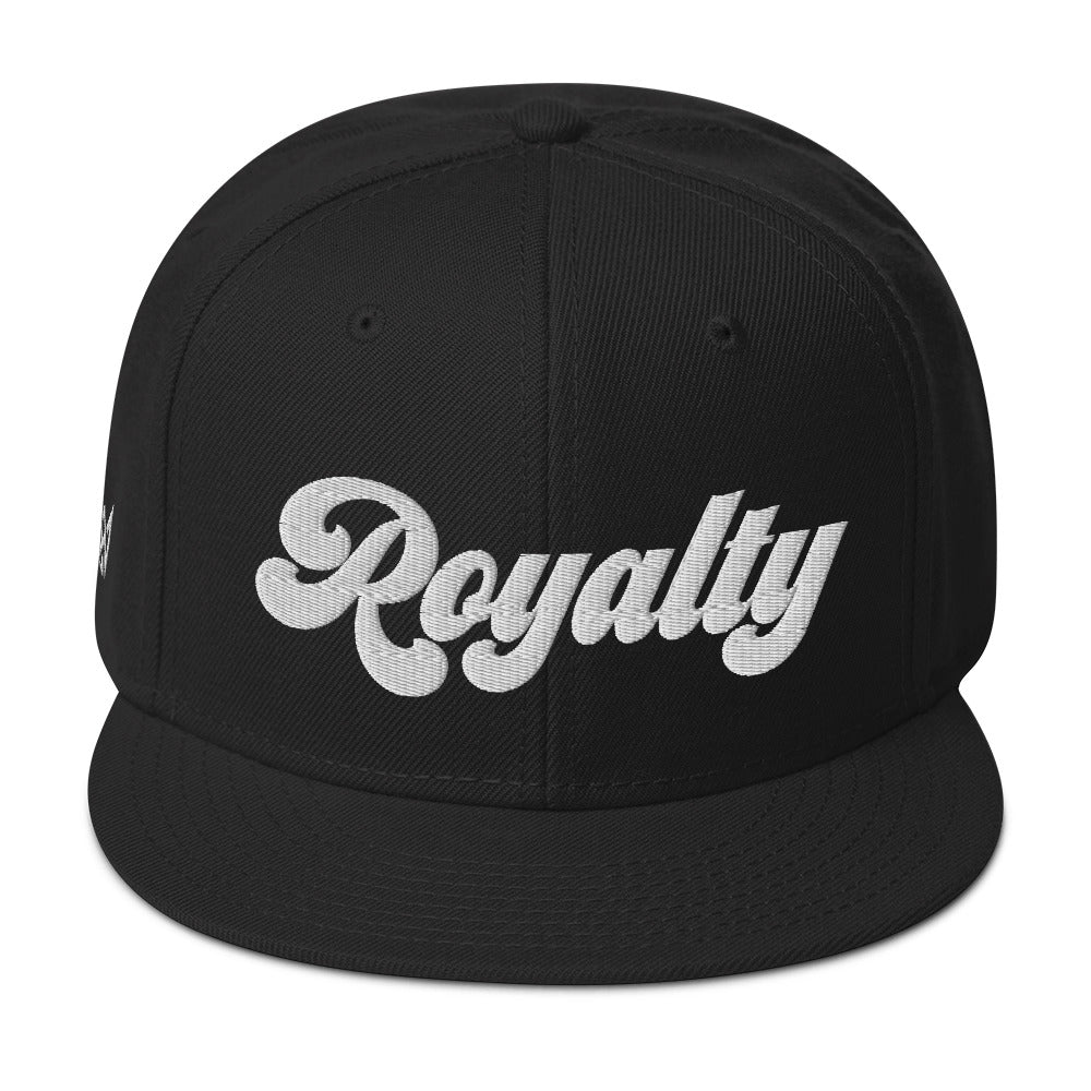 Black and White Royalty Snapback Hat