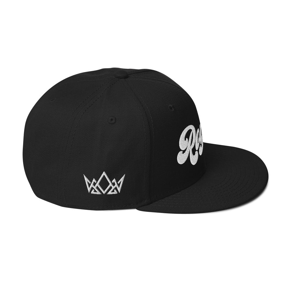 Black and White Royalty Snapback Hat