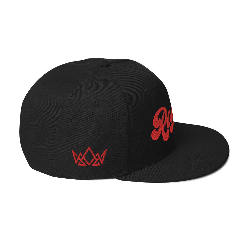 Black and Red Royalty Snapback Hat