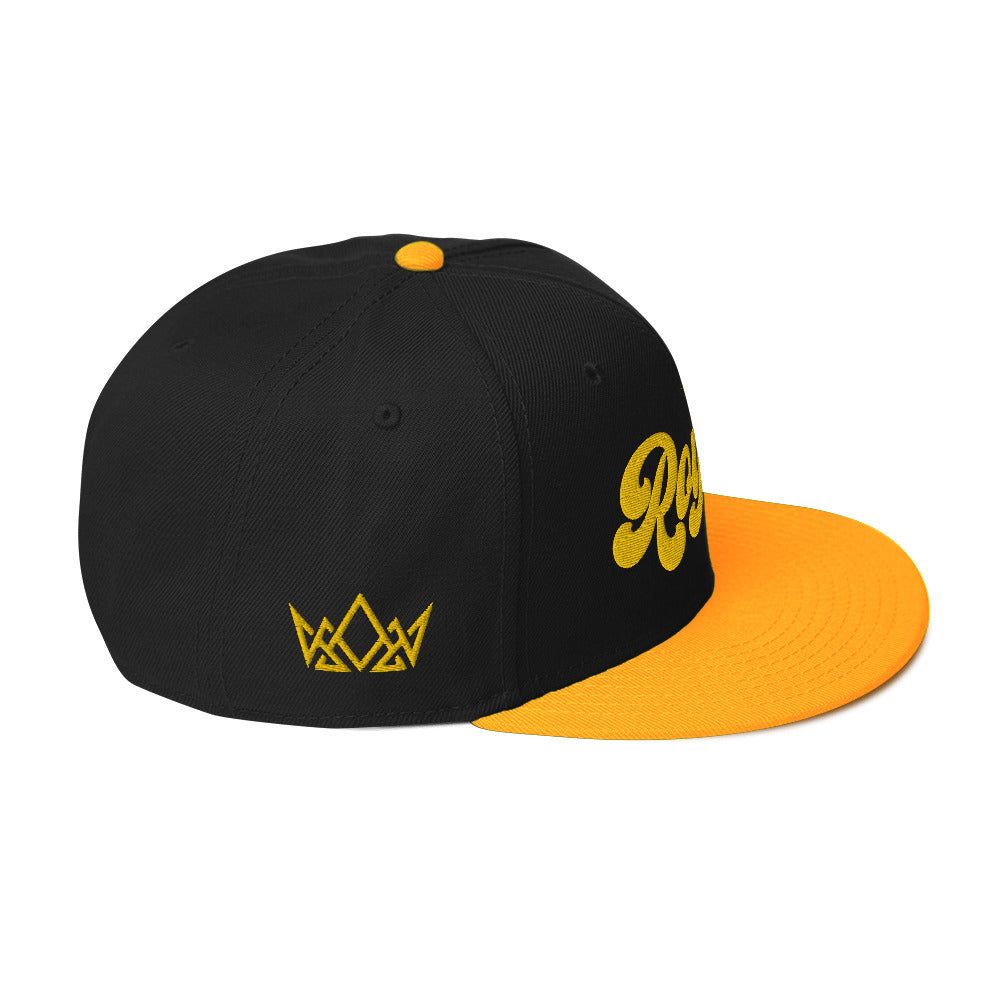 Black/Yellow and Yellow Royalty Snapback Hat