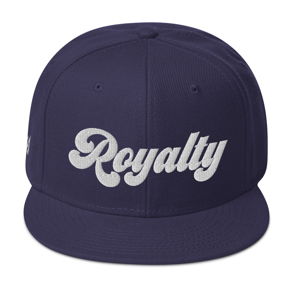 Navy and White Royalty Snapback Hat